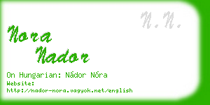 nora nador business card